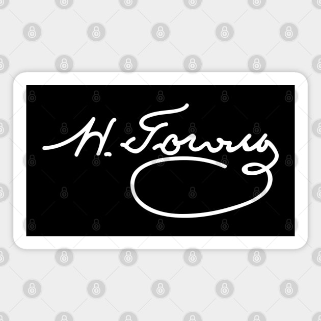 Signature of Nikolai Gogol, Russian Writer of Satire Magnet by TuncGK